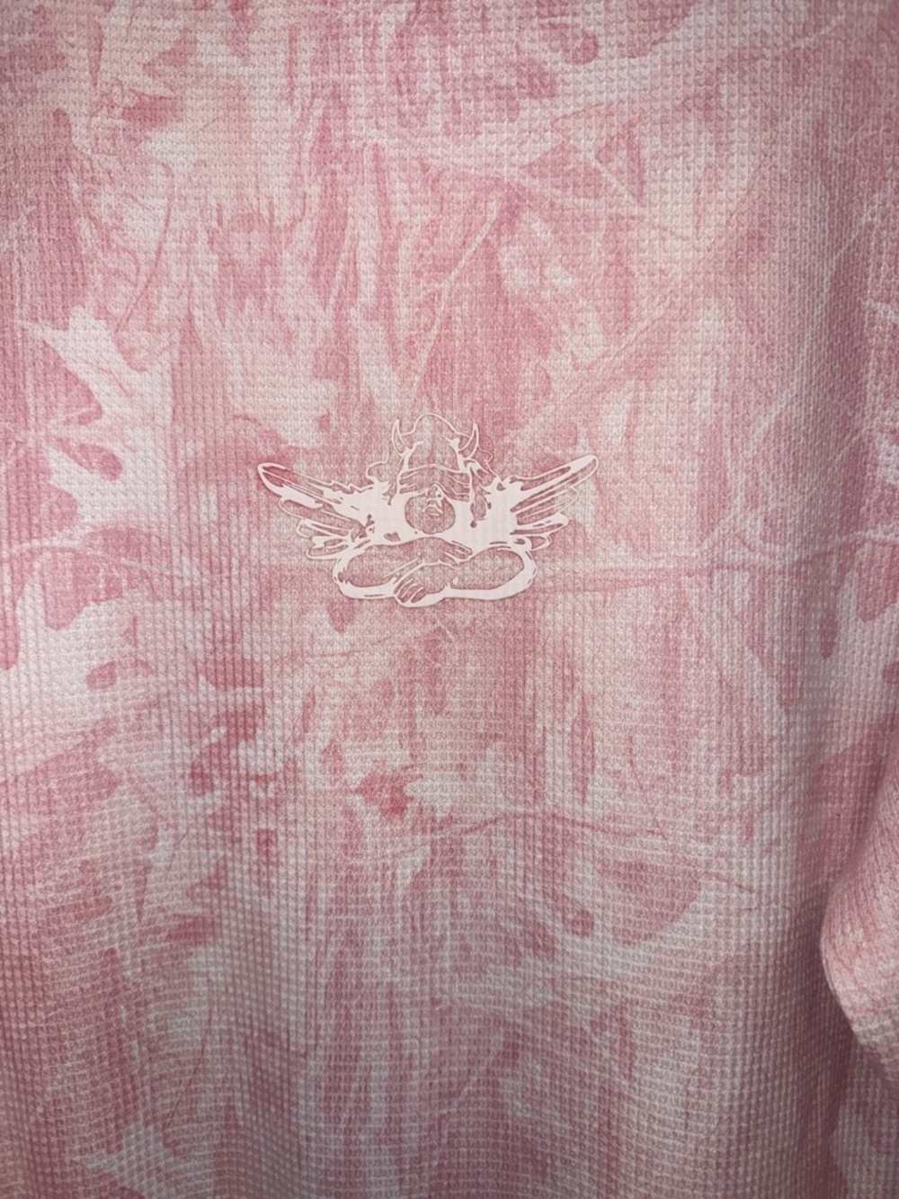 Boys Lie x Nuuly Not My First Rodeo COWBOYS LIE pink Waffle knit Hoodie EUC - Picture 9 of 15